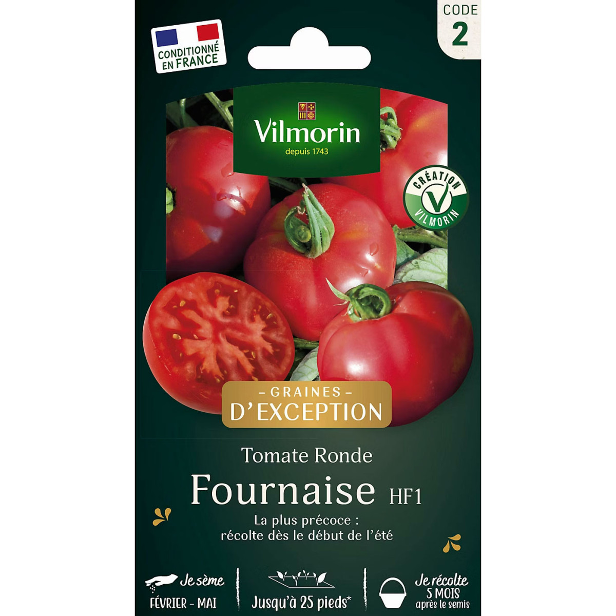 Vilmorin Tomate Fournaise HF1 - Semences Précoces Hybrides