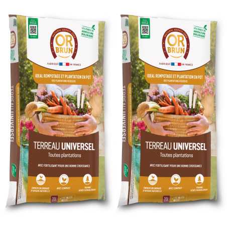 Set di 2 sacchetti di terriccio universale da 20 litri - per un giardino sano e rigoglioso
