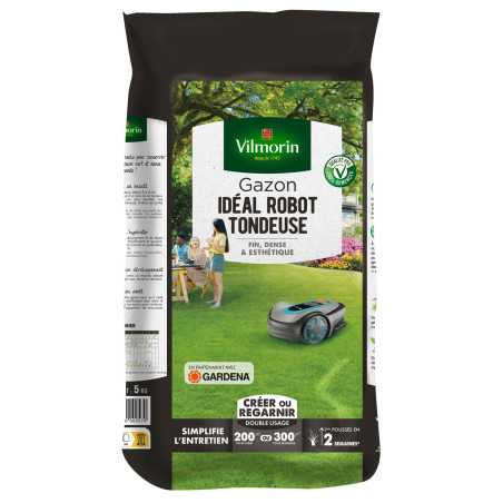 Erba ideale per robot rasaerba - Miscela di qualità professionale 100% semi Vilmorin