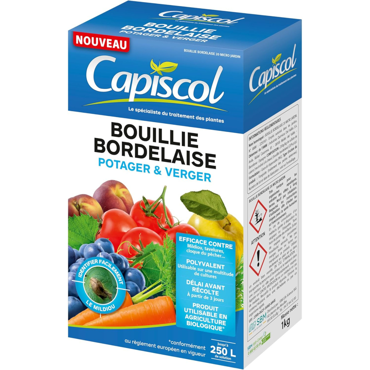Bordeaux-Mischung SOLABIOL 1 kg | Organisches Fungizid 250 L | SOBB1000