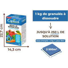 Bordeaux-Mischung CAPISCOL 1 kg | Organisches Fungizid 250 L | SOBB1000