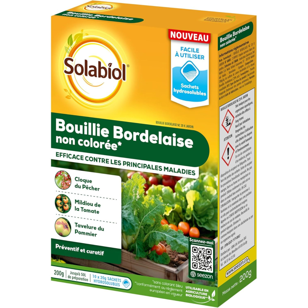 Bordeaux Porridge SOLABIOL 200 g | Organic Fungicide 50 L | SOBOU200S