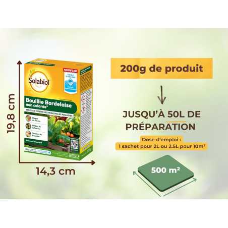 Bordeaux Porridge SOLABIOL 200 g | Organic Fungicide 50 L | SOBOU200S