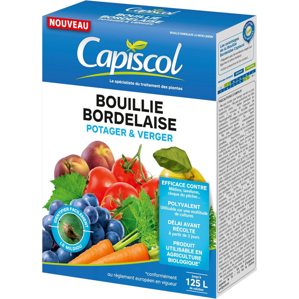 Pappa di Bordeaux CAPISCOL 500 g | Fungicida Biologico 125 L | BB500