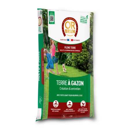 Or Brun Lawn Soil 35L | Organic Overseeding & Creation