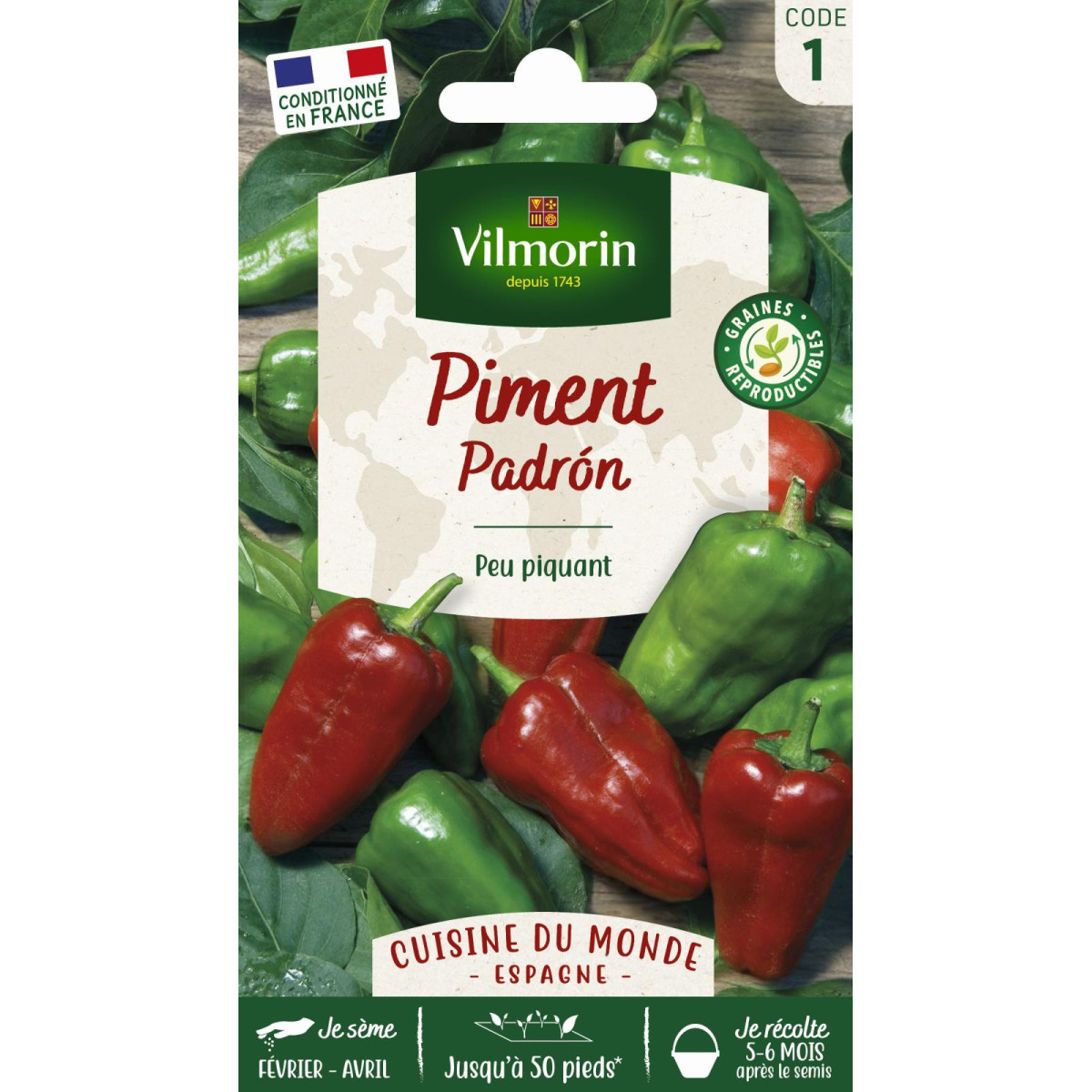 Vilmorin Graines Poivron Padron Espagnol Cuisine Galice