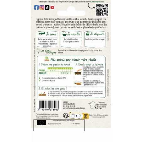 Vilmorin Graines Poivron Padron Espagnol Cuisine Galice