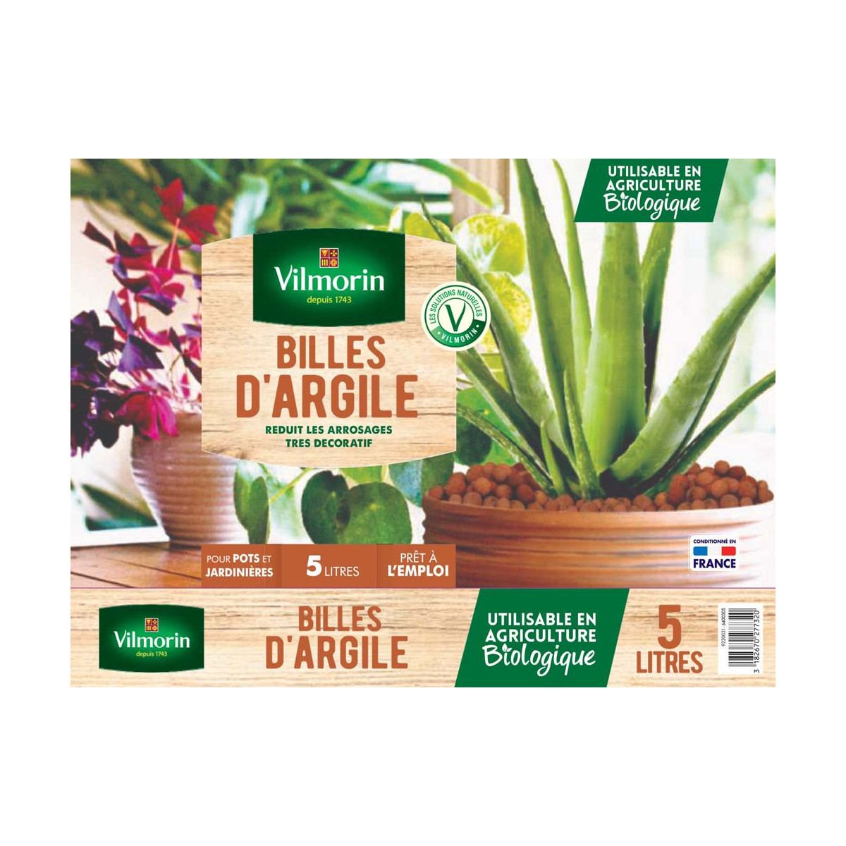 Vilmorin Billes d'Argile Naturelle 5L - Drainage Plantes