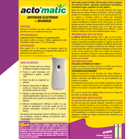 ACTO'matic Electronic Diffuser - Effective Protection Against Flying Insects