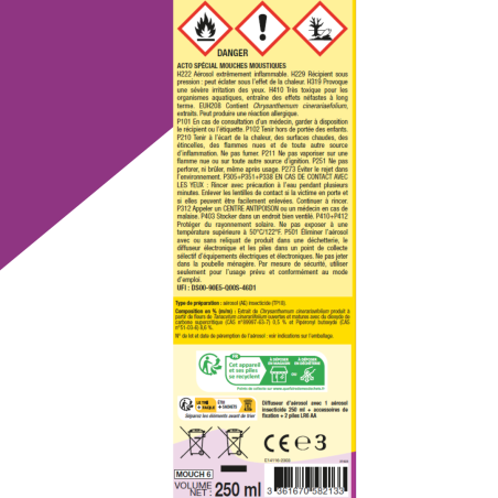 ACTO'matic Diffuseur Anti-Mouches Moustiques Électronique 70m²