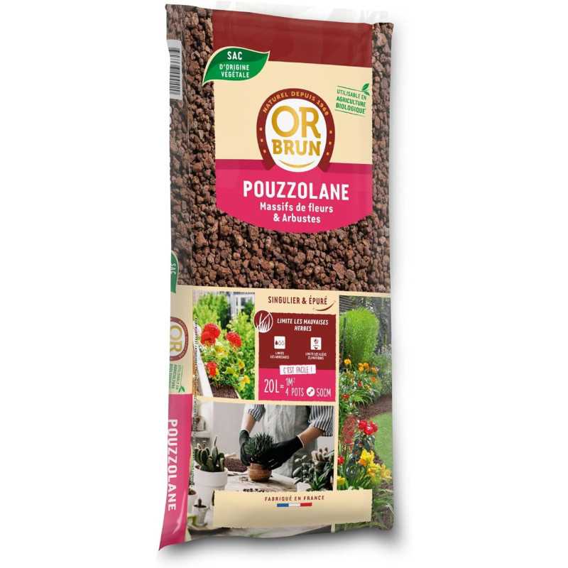 Mulch Puzzolan Or Brun 20L | Schneckenschutz & Drainage Töpfe Mulch Puzzolan Or Brun 20L | Schneckenschutz & Drainage Töpfe