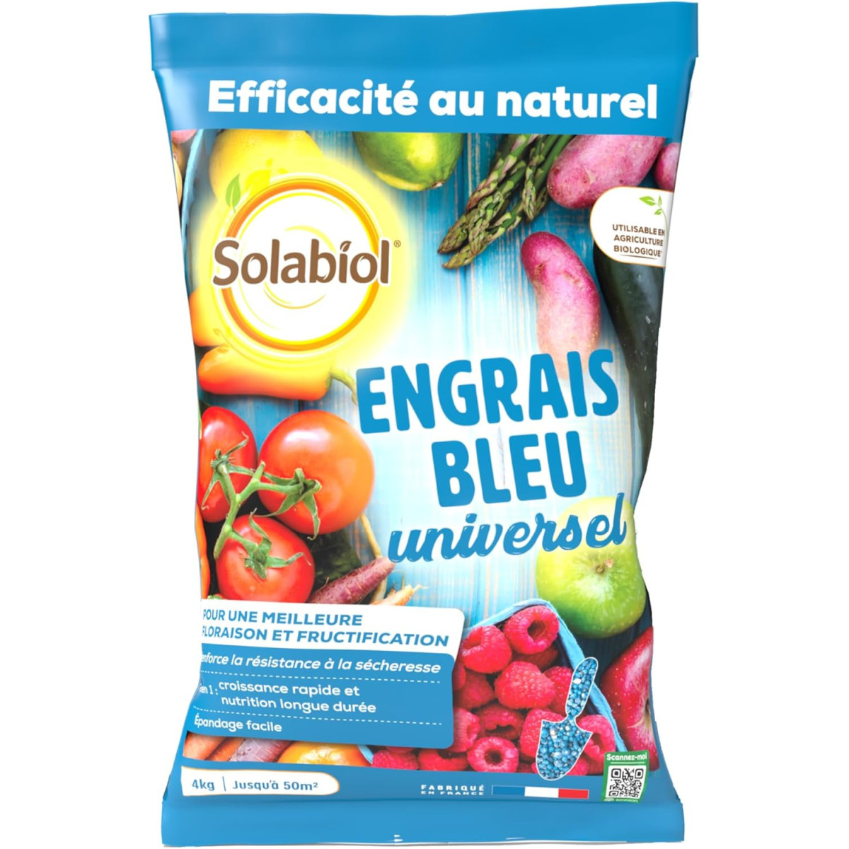 Fertilizante Azul Universal Solabiol 4 kg | SOBLEU4 Ecologico