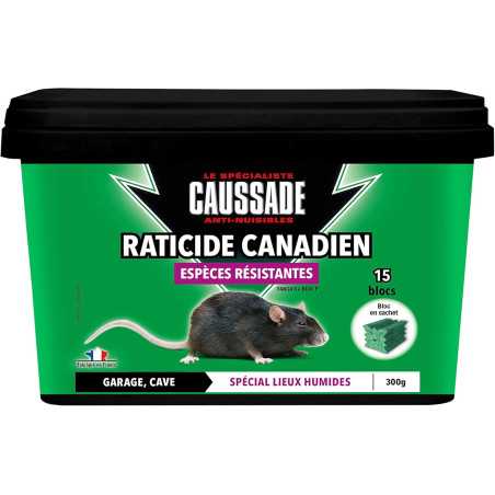 Caussade Anti-Rats et Souris 300 g - Blocs Hydrofuges Haute Efficacité