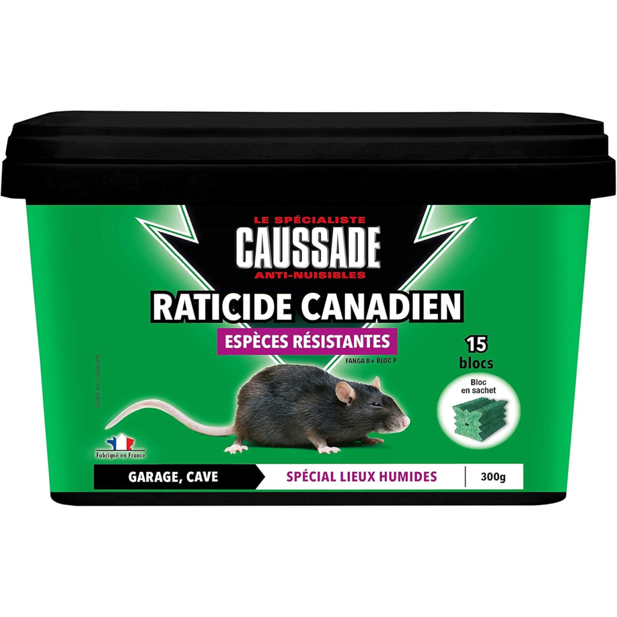 Ratticida Blocchi Caussade 300 g | Ceppi Resistenti CARBL300N