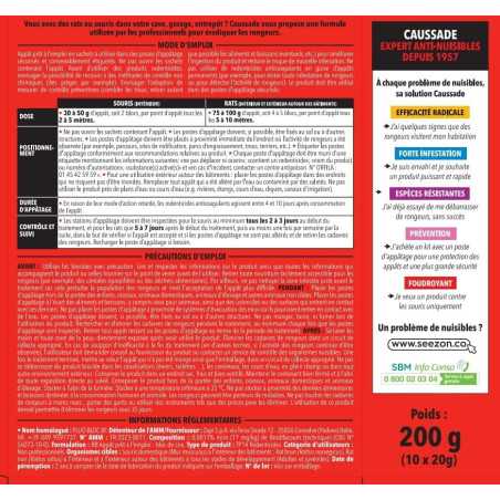 Fluoreszierende Köder Caussade mit Difenacoum | EAN 3664715060666