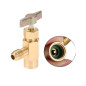Robinet Laiton pour Canette Duracool Valve Auto-Obturante - 1/2 ACME x 1/4 SAE