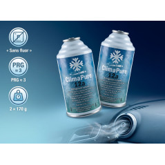 Set mit 2 Kohlenwasserstoff-Klimagasdosen CLIMAPURE 12a 170 grs - Ersetzt R12, R134a und duracool 12a