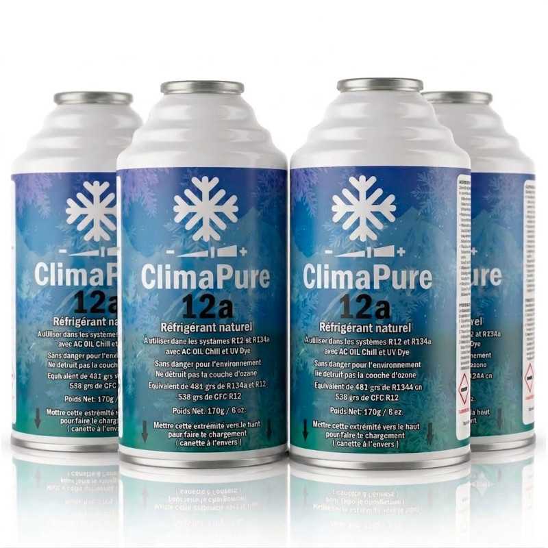 Set de 4 Climapure 12A - Gases de aire acondicionado ecológicos para sustituir el R12 y el R134A Set de 4 Climapure 12A - Gases de aire acondicionado ecológicos para sustituir el R12 y el R134A