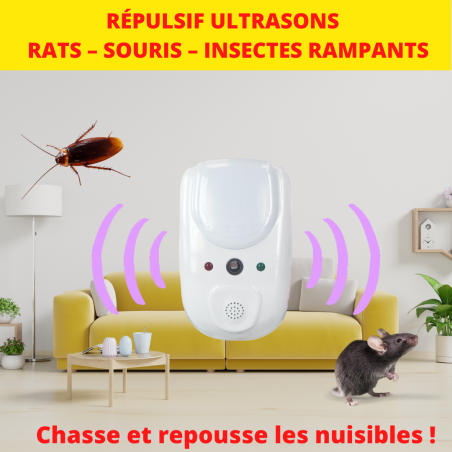 Répulsif Ultrasons 2 en 1 ACTO RUS 9 | Rats, Souris, Insectes