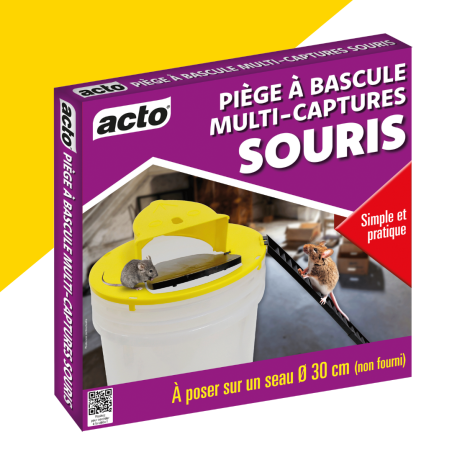 ACTO Multi-Catch Tilting Mouse Trap | PIEGES6 Self-Resetting Bucket Li