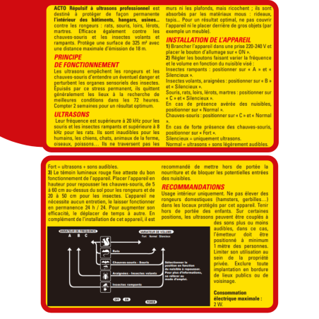 ACTO Ultrasonic Repeller 325m² Rats Mice | RUSCS2