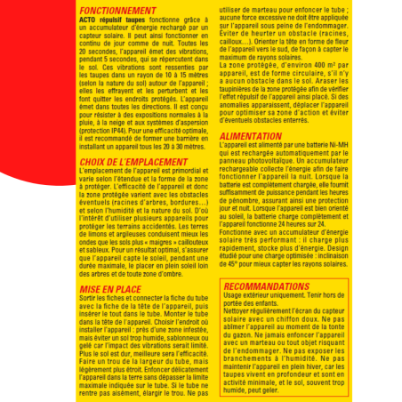 Pack 2 Répulsifs Solaires Taupes ACTO 800m² | RUST4