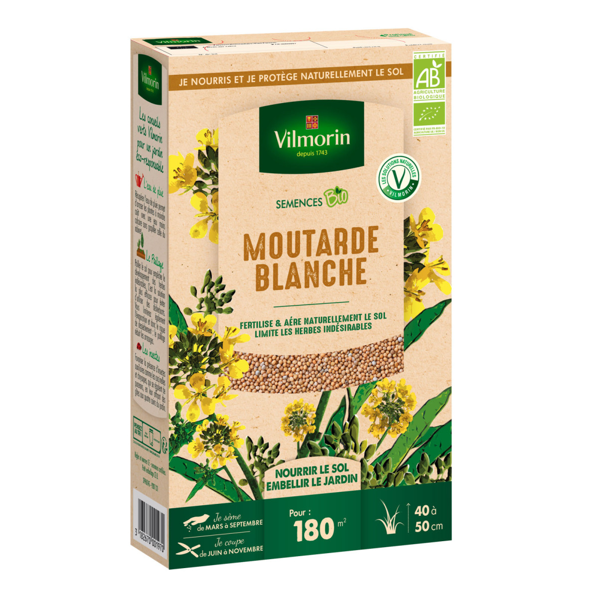 Organic White Mustard Seeds, scatola da 375g