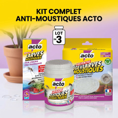 Kit Trattamento Acque Stagnanti - 3 Soluzioni Acto Antilarve
