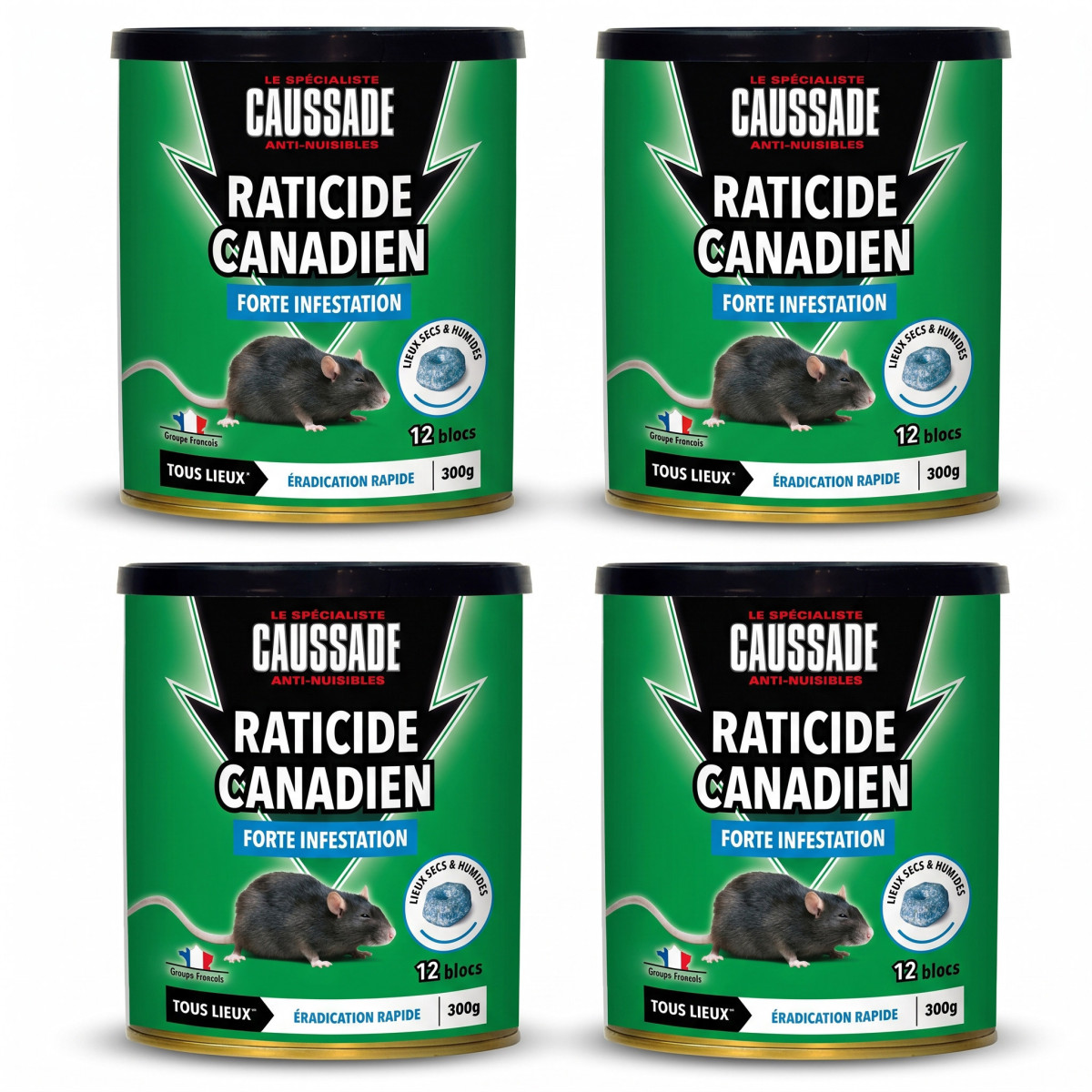 4er-Set Caussade Kanadisches Rattengift - 1200 g