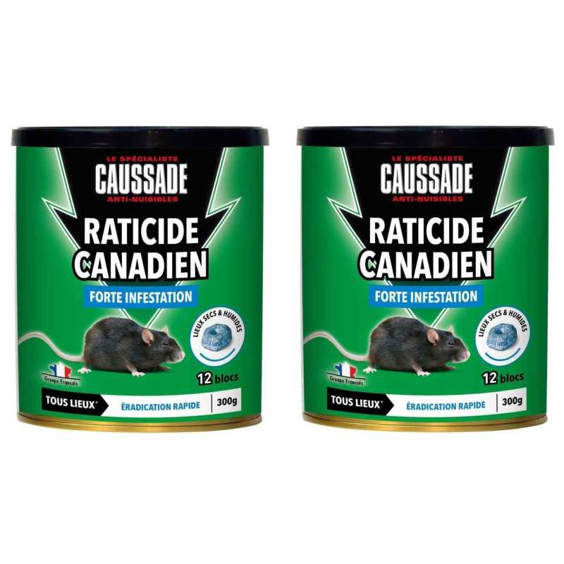 Pack of 2 Caussade Canadian Rat Poison - 600 g, 24 Blocks - Flocoumafen Pack of 2 Caussade Canadian Rat Poison - 600 g, 24 Blocks - Flocoumafen