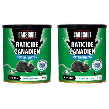 Pack of 2 Caussade Canadian Rat Poison - 600 g