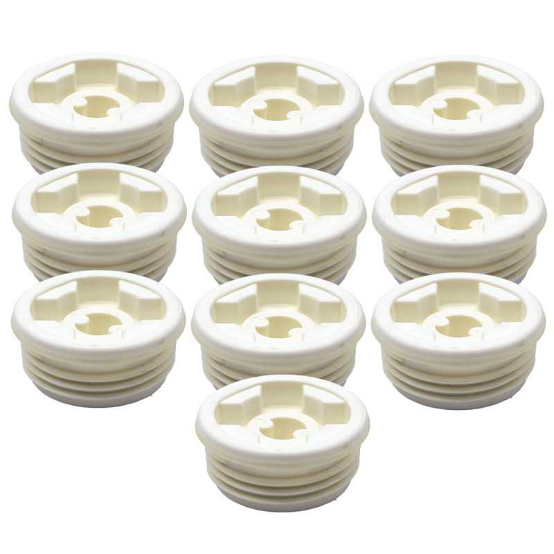 Set aus 10 Schraubkappen S56x4 mit 3/4’’ BSP-Spund für Fässer Set aus 10 Schraubkappen S56x4 mit 3/4’’ BSP-Spund für Fässer