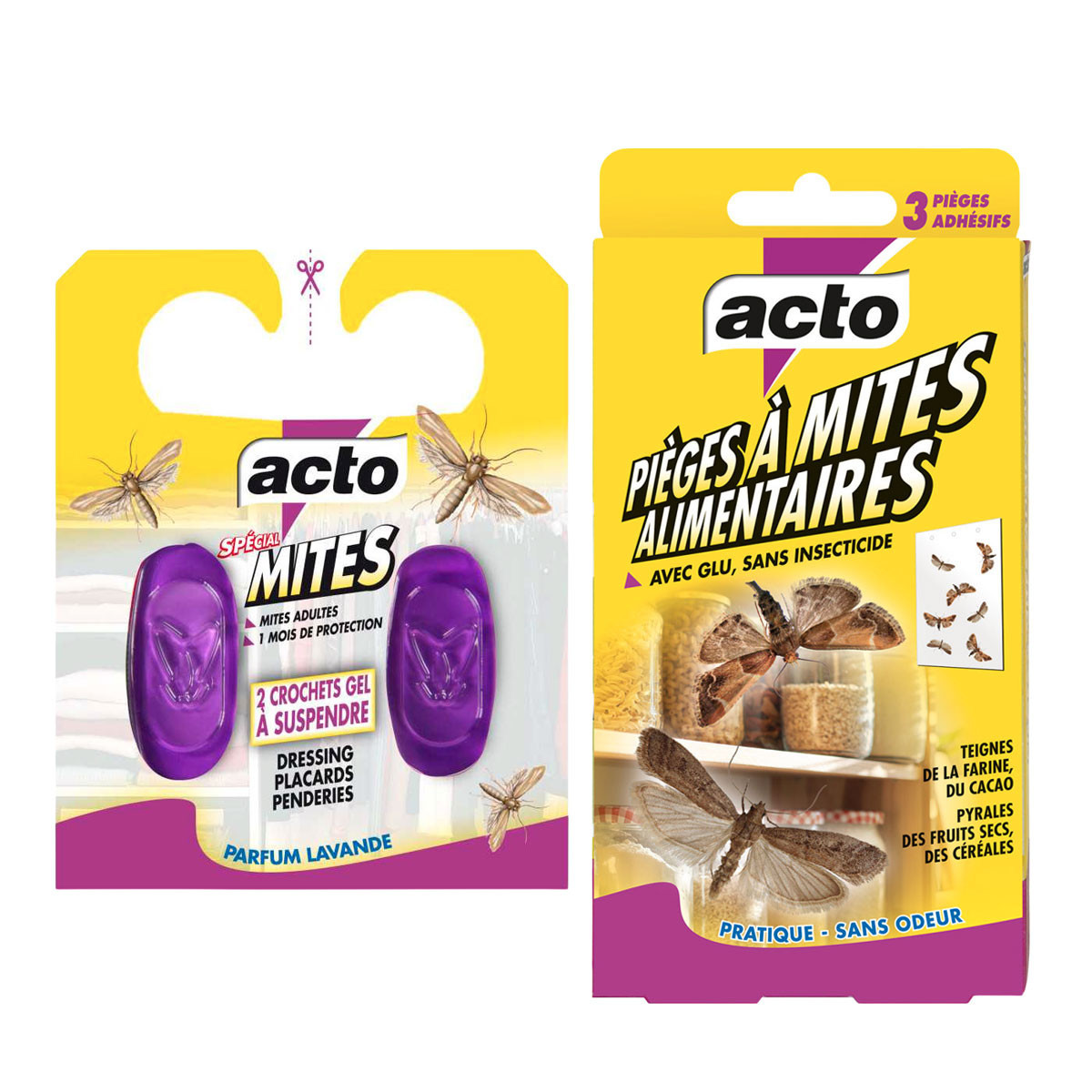 Pack Antipolillas Casa ACTO: Polillas Comida y Armario