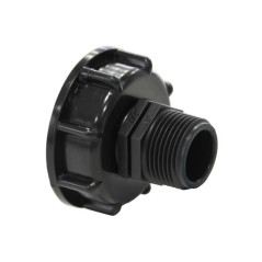 Set of 2 S60x6 Fittings with 1" Male Threaded Outlet for 1000 L IBC Tank