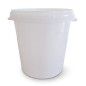 Lot de 4 Seaux 30 litres blancs en polypropylène avec couvercle Lot de 4 Seaux 30 litres blancs en polypropylène avec couvercle