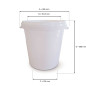 Secchio da 30 litri bianco in polipropilene con coperchio - 2 maniglie Secchio da 30 litri bianco in polipropilene con coperchio - 2 maniglie