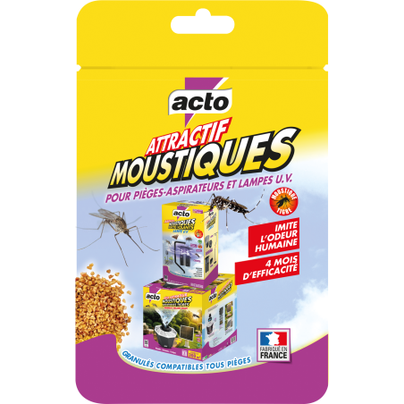 Pack UV-Lampe ACTO Grill'Insectes + Lockstoff-Granulat Mücken