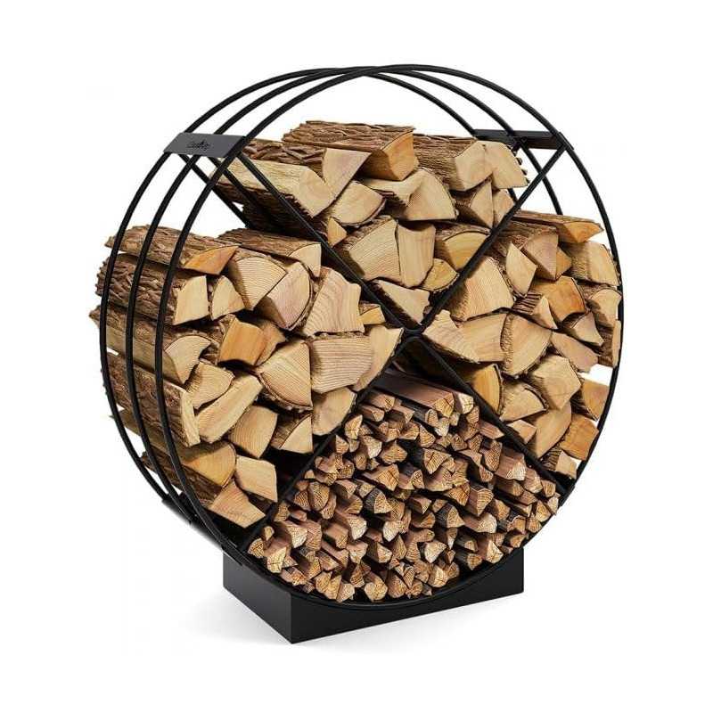 Porte-bûches RONDO 80 cm Cookking - Acier Soudé pour Cheminée et Braséro Porte-bûches RONDO 80 cm Cookking - Acier Soudé pour Cheminée et Braséro