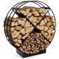 Portalegna RONDO 80 cm Cookking - Acciaio saldato per camino e braciere