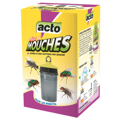 Pack trampa para moscas ACTO: trampa gran capacidad + atrayente 75 g