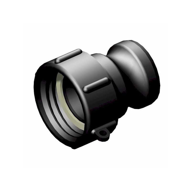 Female S60x6 2'' - male camlock 1''1/2 fitting Female S60x6 2'' - male camlock 1''1/2 fitting