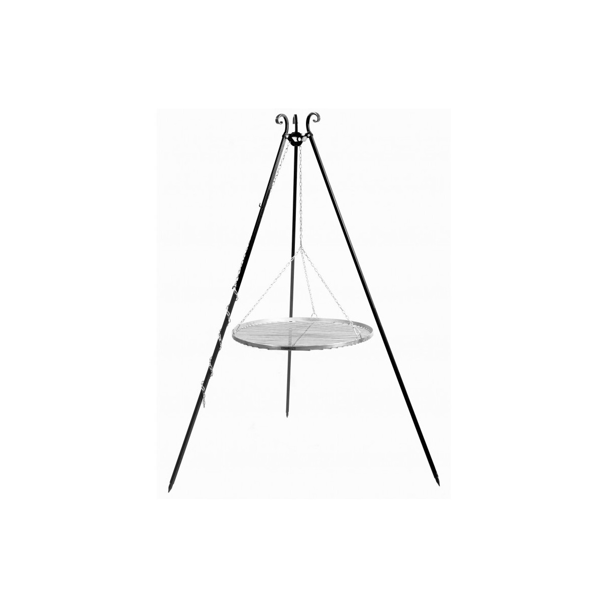 Barbecue trépied 180 cm Cookking - Grille inox suspendue