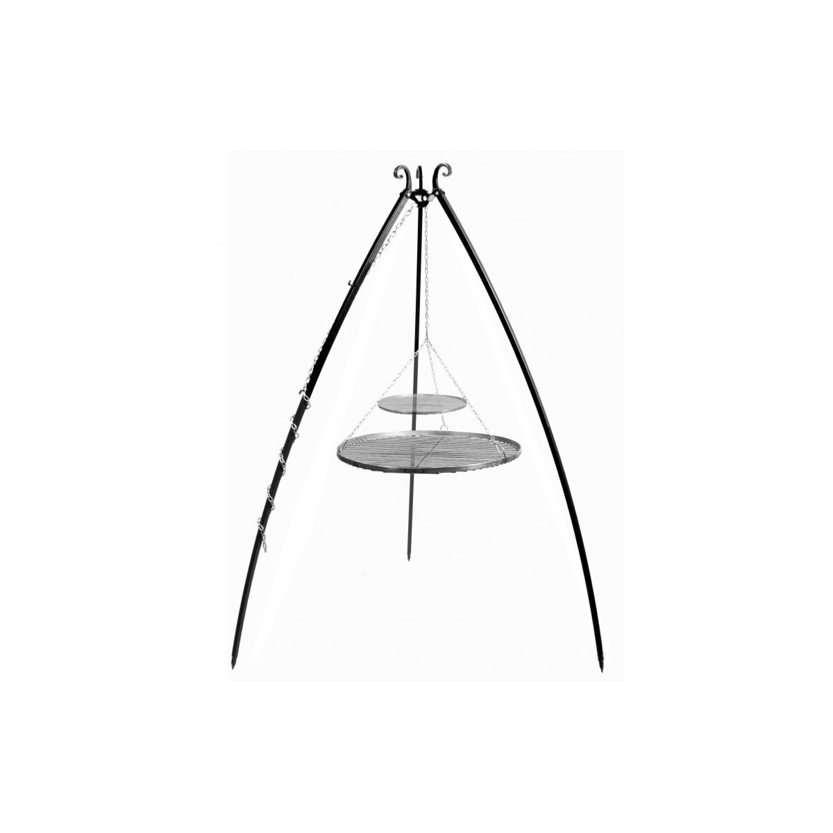 Tripod barbecue 200 cm Cookking - Two stacked grills