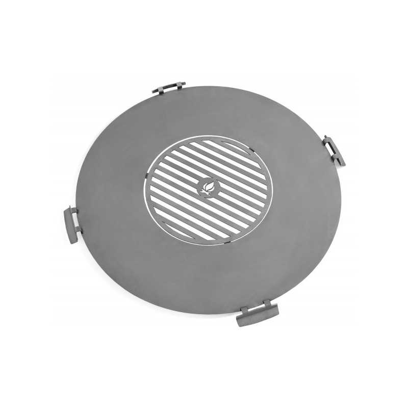 Plaque de cuisson inox à grille pour braséro Cookking - 4 poignées Plaque de cuisson inox à grille pour braséro Cookking - 4 poignées