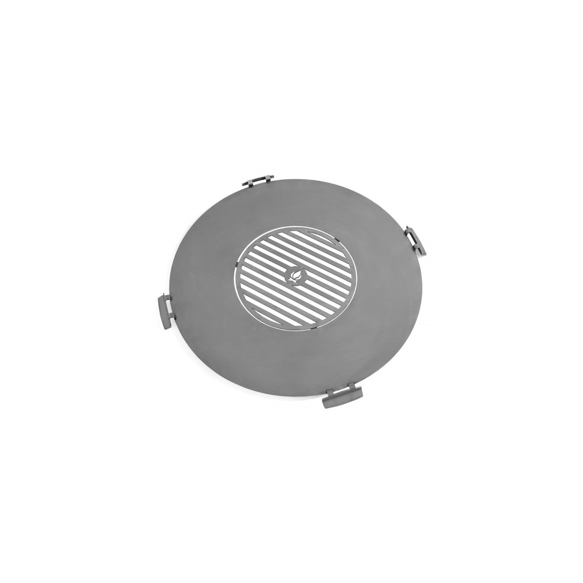 Piastra inox con griglia per braciere Cookking - 4 maniglie
