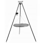 Barbecue treppiede 180 cm con verricello Cookking - griglia acciaio Barbecue treppiede 180 cm con verricello Cookking - griglia acciaio