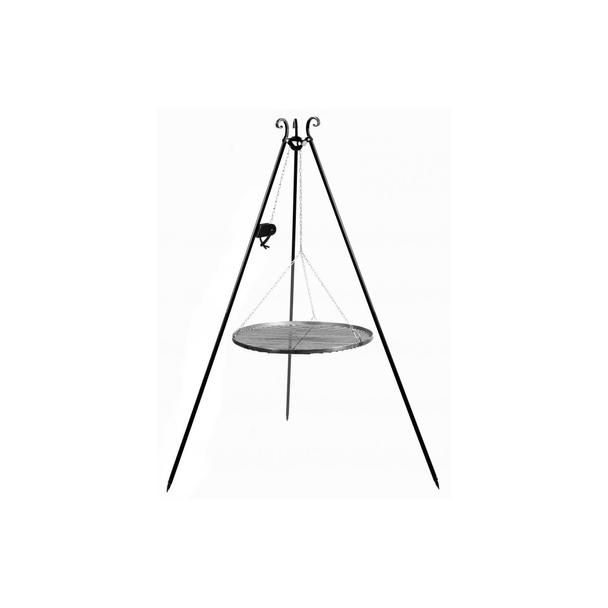 Barbecue trépied 180 cm à treuil Cookking - grille acier