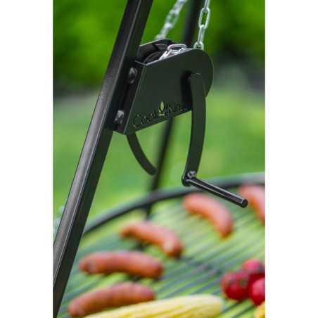 Barbacoa trípode 180 cm con torno Cookking - acero