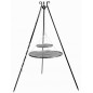 Barbacoa de trípode 180 cm Cookking - dos parrillas de acero, 70 u 80 cm Barbacoa de trípode 180 cm Cookking - dos parrillas de acero, 70 u 80 cm
