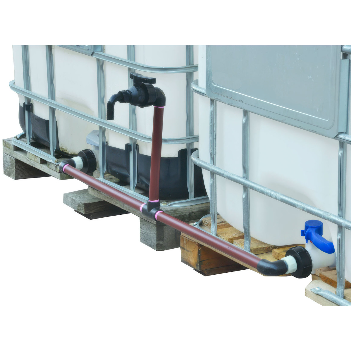 Kit de raccordement deux cuves IBC avec robinet - S60x6